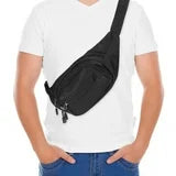 AOWOO 2 Pack Fanny Packs for Men and Women, Waist Bag with 3-Zipper Pockets, Water Resistant Sports Waist Pack Bag Bum Bag for Outdoors Sports Travel Hiking Running