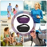 AOWOO 2 Pack Fanny Packs for Men and Women, Waist Bag with 3-Zipper Pockets, Water Resistant Sports Waist Pack Bag Bum Bag for Outdoors Sports Travel Hiking Running