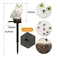 DAYBETTER Outdoor Solar Lights for The Garden Decor,Solar Powered Resin Owl LED Lights with Stake