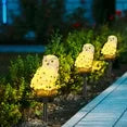 DAYBETTER Outdoor Solar Lights for The Garden Decor,Solar Powered Resin Owl LED Lights with Stake