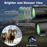 BNISE Binoculars for Adults , 10X42 HD Professional Binoculars with Low Light Vision.BAK 4 Prism FMC Lens, Compact Binoculars for Bird Watching,Hunting,Hiking Outdoor Traveling