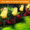 DAYBETTER Outdoor Solar Lights for The Garden Decor,Solar Powered Resin Owl LED Lights with Stake