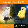 DAYBETTER Outdoor Solar Lights for The Garden Decor,Solar Powered Resin Owl LED Lights with Stake